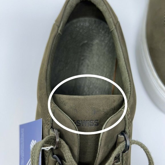 K-Swiss Mens Sneaker Shoes Green Lace Up Low Top Leather 13 EUR 47 New - Picture 12 of 12